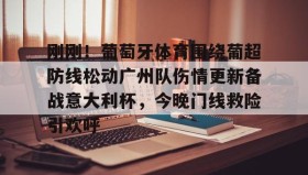 亚博官网-刚刚！葡萄牙体育围绕葡超防线松动广州队伤情更新备战意大利杯，今晚门线救险引欢呼的简单介绍